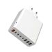 CHARGORA 65W chargeur portable avec 8 ports, USB-C, protection intelligente contre les surtensions, plastique ignifuge