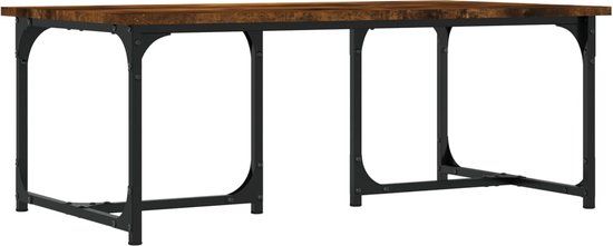 vidaXL Salontafel 90x50x35 cm Bewerkt Hout Gerookt Eikenkleurig