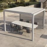 Suns Luxe Gazebo abri volets manuels camel sand