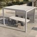 Suns Luxe Gazebo abri volets manuels camel sand