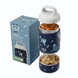 monbento - Lunchbox thermique pour enfants koala bleu - lunchbox 500 ml avec 2 niveaux - Bento en acier inoxydable 2-en-1 garde au chaud et au froid - sans BPA - parfait pour l'école et les sorties