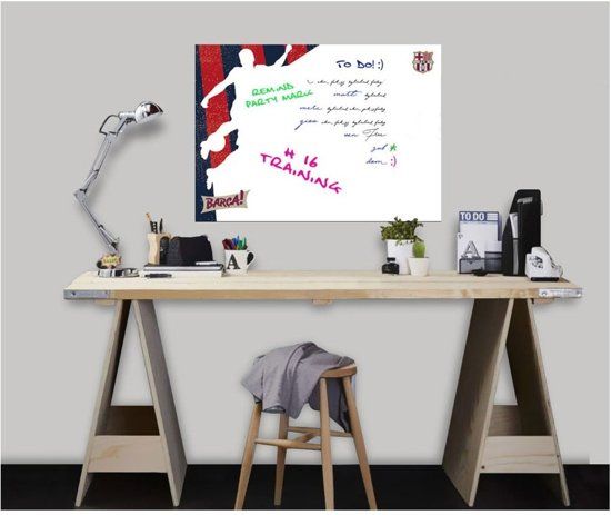 FC Barcelona White Board player - Muursticker - 45 x 65 cm - Multi