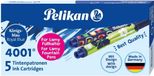 Pelikan 338293 Cartouches d'encre 4001 pour stylos plume LAMY - Lot de 5 - Bleu roi