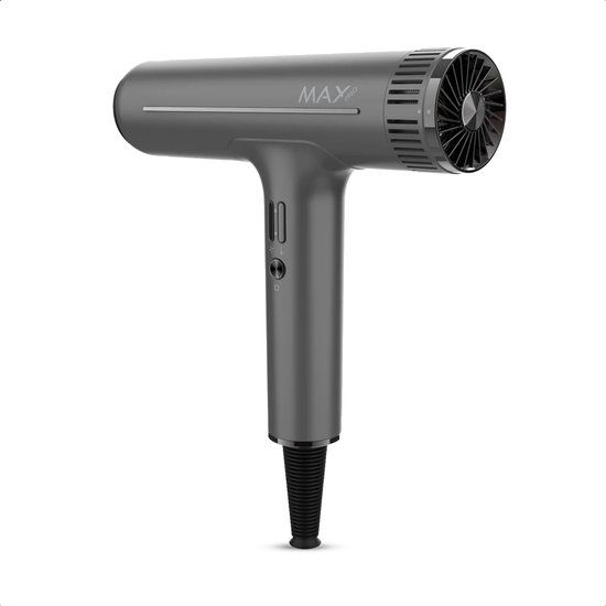 Max Pro Infinity Föhn 2100W - Haardroger - Inclusief Diffuser & 2 Mondstukken - Donkergrijs