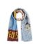 CODELLO Sjaal blauw / lichtblauw / roestbruin / goudgeel