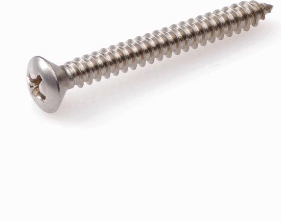 Hoenderdaal Fasteners Hoenderdaal Plaatschroef RVS A2 Lenskop Philips 3.5x38mm - 200 stuks