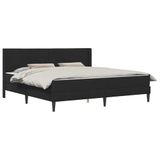 vidaXL Bedframe met matras met hoofdeinde Zwart 180 x 200 cm Fluweel