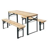 ML-Design Opvouwbare kinderzitset, spar en staal, bruin, kinderzitset picknickbank