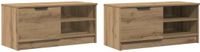 vidaXL Meubles TV 2 pièces 80x35x36,5 cm bois traité chêne artisanal