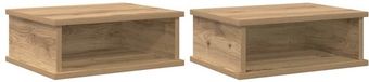 vidaXL Nachtkastje - Set van 2 - Artisan Eiken - 40 x 31 x 15 cm