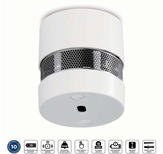 Alecto SA-201 Mini Rookmelder - 10 jaar batterij - Wit