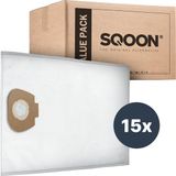 SQOON® Stofzuigerzakken Geschikt voor Nilfisk Alto / WAP / KEW AERO 20/25 Makita VC2010 / VC2512 / VC3011 - 15 Stuks