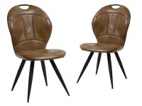Mobistoxx HANZY Set van 2 stoelen cognac