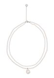 Usha Ketting zilver / parelwit