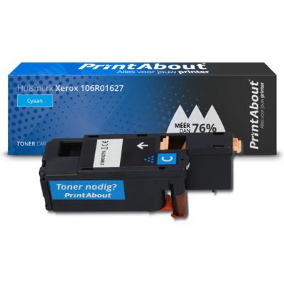 PrintAbout Huismerk Xerox 106R01627 Toner Cyaan - Compatible