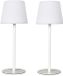HOME DECO FACTORY LED tafellamp - 2x - Wit - Kunststof - 40 cm - Oplaadbaar via USB-C