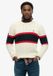 Superdry Cotton Stripe Cable Trui Heren XL Ecru/Eclipse Navy