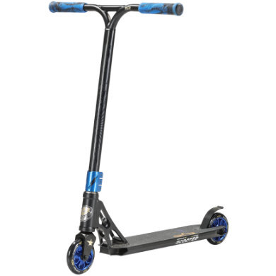 bikestar STAR- SCOOT ER® Free style Aluminium Jump Stunt Scoot er / 110mm Wielen / Zwart Blauw