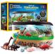 Terrarium dinosaure jouet - Luminescent - Sable et pierres précieuses - Complet avec 4 dinosaures et éclairage USB