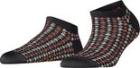 FALKE Vibrant Boost kort gedessineerd lyocell sneakersokken enkelsokken dames zwart - maat 35-38