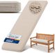 Beautissu QD-BK - Waterdicht Bankkussen Outdoor 100x50 cm UV-bestendig, Onderhoudsvriendelijk, Wasbaar Tuinbankkussen Zitkussen 5 cm dik Bankkussen met Afneembare Hoes Tuinmeubels Kussen Beige