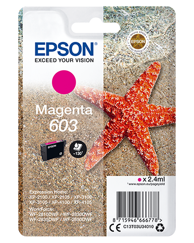 Epson Singlepack Magenta 603 Ink single pack / magenta