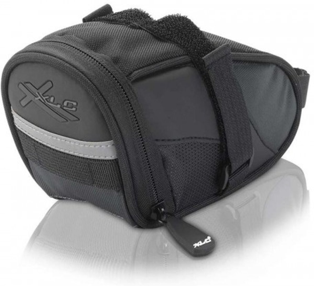 XLC Tas Zadel Klittenband Zw/Ant 0.45L