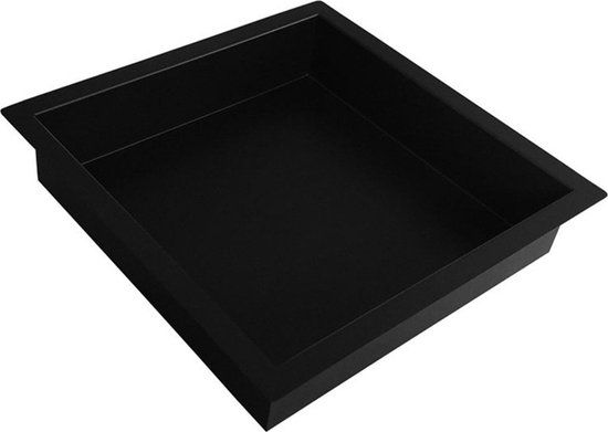 Wiesbaden Inbouwnis 30x30x10 cm RVS Mat Zwart