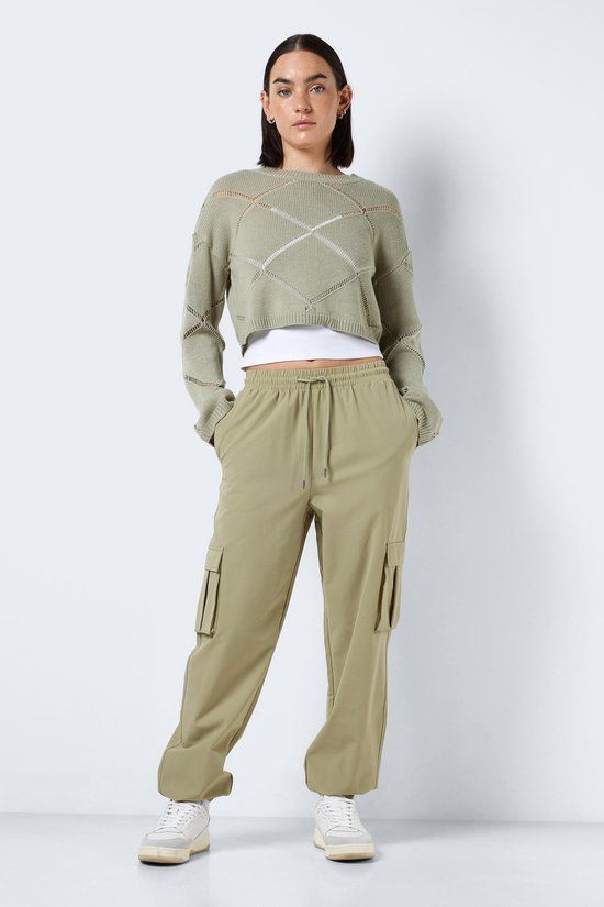 Noisy May Kirby Cargo Broek - Groen - Dames - Maat S