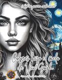 Colores Van Gogh Colores bajo el cielo: Libro para colorear