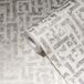 A.S. Création GEOMETRISCH STRUCTUUR BEHANG | Used Look - wit zilver