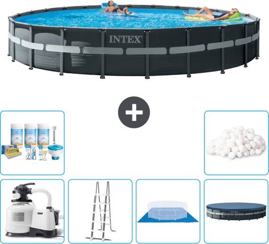 Intex Rond Ultra XTR Frame Zwembad - 732 x 132 cm - Grijs