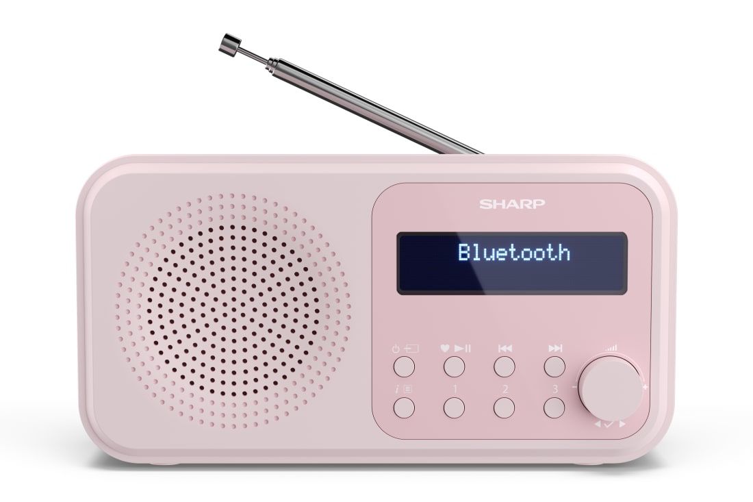 Sharp DR-P420 Blossom Pink Portable DAB/FM Radio with Bluetooth 5.0