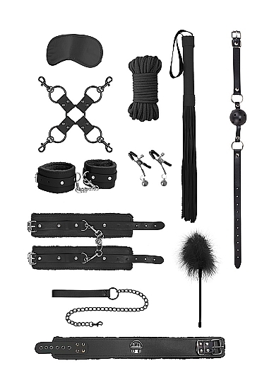 Ouch! Kits Intermediate Bondage Kit - Black