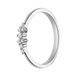 Lucardi - Dames Zilveren ring asymetrisch zirkonia - Ring - 925 Zilver - Zilverkleurig - 18.5 / 58 mm
