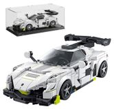Kit de construction de voiture de course avec vitrine, plus de 320 pièces