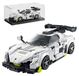 Kit de construction de voiture de course avec vitrine, plus de 320 pièces