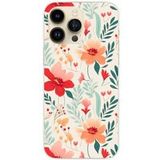 Apple iPhone 15 Pro Max Flower wall bedrukt siliconen hoesje