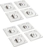 vidaXL - Deksels - 8 stuks - voor GN 1/6 schalen - roestvrij staal