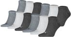 Puma Sokken Sneaker Plain ECOM 12P Verpakking van 12 - Grijs - Maat 47-49