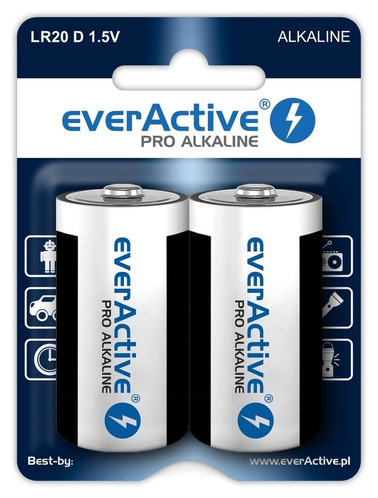 everActive EVLR20-PRO - Huishoudelijke batterijen - wit - 2 stuks - 17500 mAh