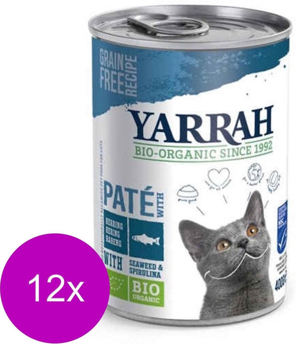 YARRAH Bio Kat Blik Paté 400 g - Vis - Kattenvoer - 12 x 400 g