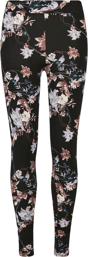 Urban Classics Soft AOP Dames Legging - Zwart - XS