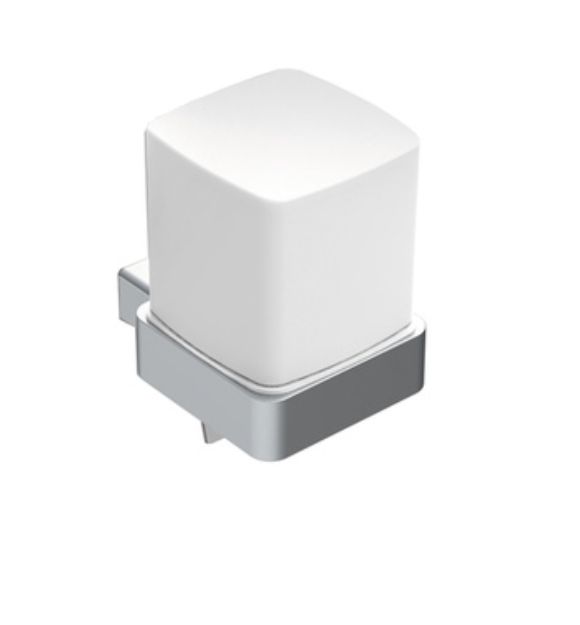 Emco Loft zeepdispenser wandmodel met kristalglas 155ml satin chroom 52100103