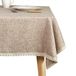GLORY SEASON Linnen rustieke jute wasbaar tafelkleed, massief zwaar gewicht tan 55 x 70 rechthoek overlay kanten rand tafelhoes voor keuken dinning decoratie.