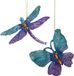 Christmas Inspirations 4 inch Plastique Bleu sarcelle et Violet Papillon et Libellule Orn 2/Asstd 10,668x3,048x10,16 cm ornement de Noël