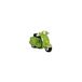 Tirelire scooter - vert - 20 x 10 cm - polystone - bouchon en caoutchouc - look Vespa