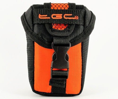 TGC Oranje & Zwart Camera Hoesje voor Compacte JVC GC-XA1EU Camera's met Riem Loop + Foam Padding