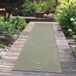 Tapis moderne pour intérieur et extérieur avec un motif en arc en vert, dimensions : 80 x 250 cm