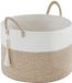 Panier à linge tressé sans marque - 65 litres - Marron - 50x33 cm